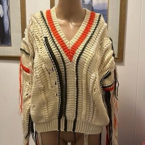 Crochet knit unique hand made sweater